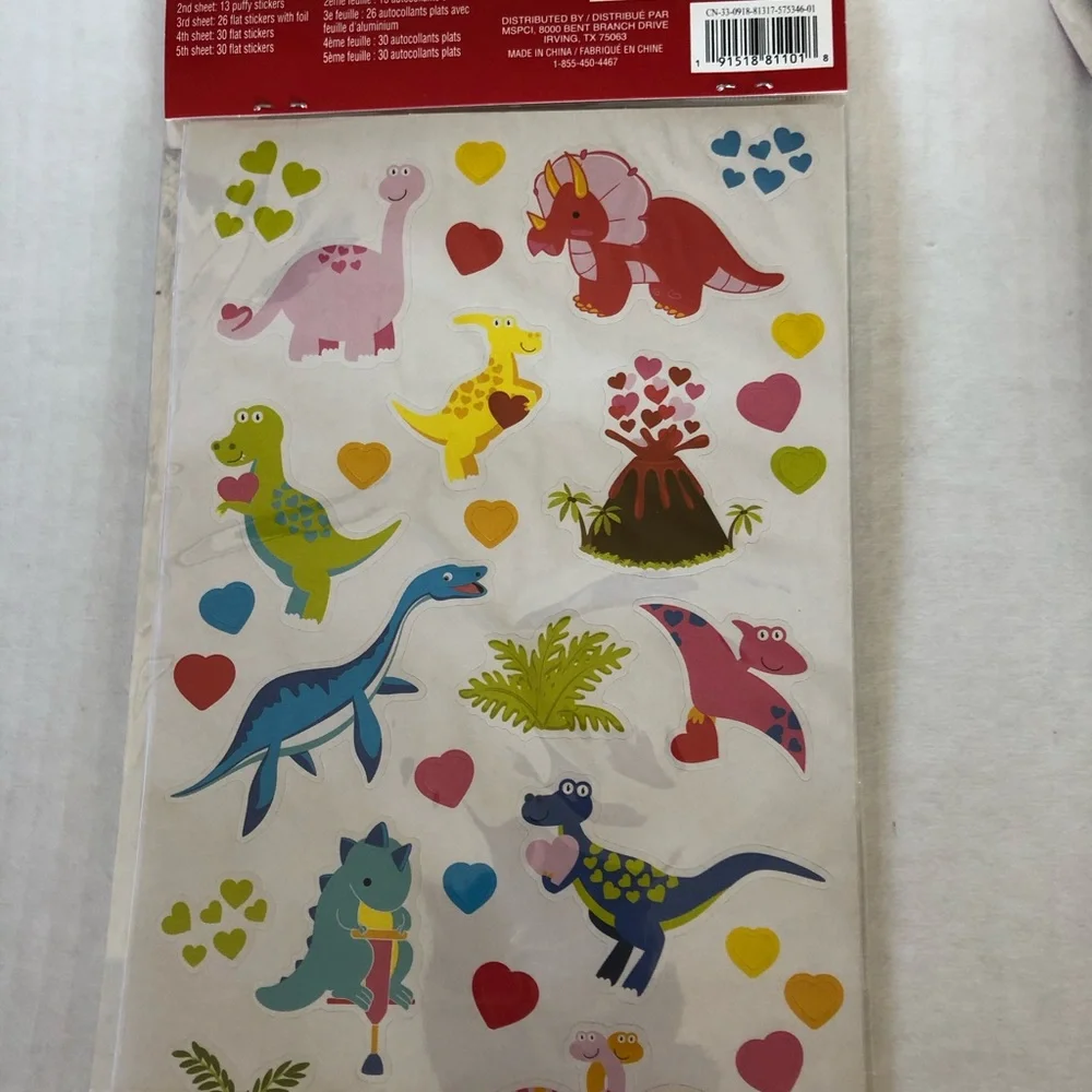 🌵3/$15 Dinosaur Valentine’s crafts card and stickers (see description)